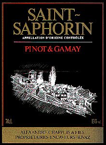 St-Saphorin rouge  AOC